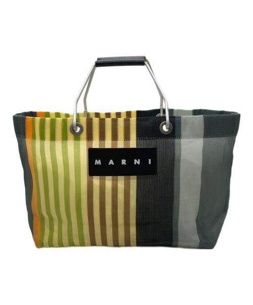 MARNI（マルニ）MARNI (マルニ) MARNI MARKET STRIPE BAG イエロー×グレーの古着・服飾アイテム
