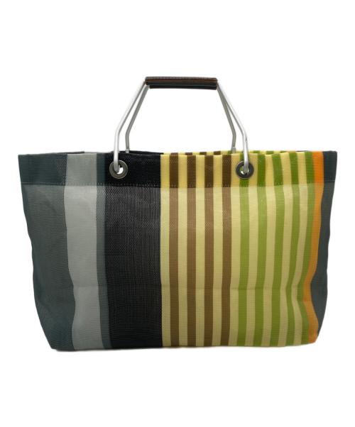MARNI（マルニ）MARNI (マルニ) MARNI MARKET STRIPE BAG イエロー×グレーの古着・服飾アイテム