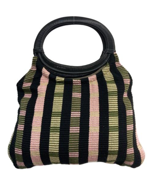 MARNI（マルニ）MARNI (マルニ) MARNI MARKET BOAT BAG ブラック×ピンクの古着・服飾アイテム