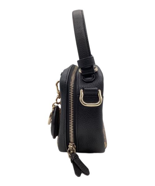 COLE HAAN（コールハーン）COLE HAAN (コールハーン) レオパードミニボストンバッグ ブラック×ブラウンの古着・服飾アイテム