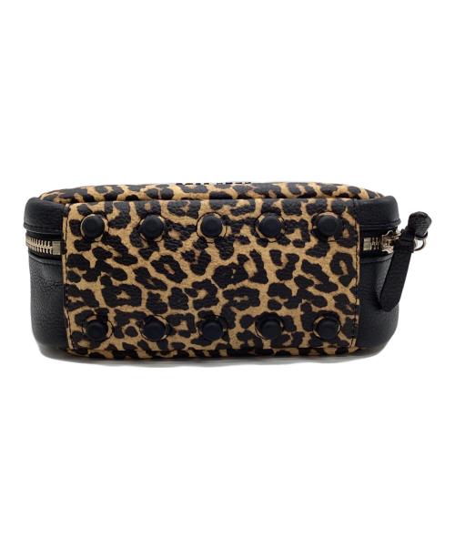 COLE HAAN（コールハーン）COLE HAAN (コールハーン) レオパードミニボストンバッグ ブラック×ブラウンの古着・服飾アイテム