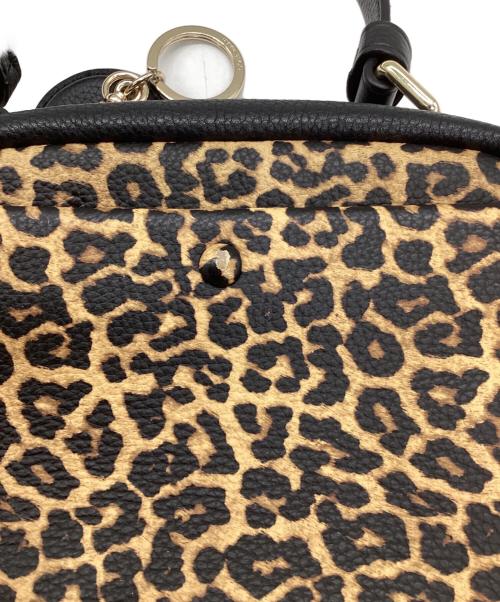 COLE HAAN（コールハーン）COLE HAAN (コールハーン) レオパードミニボストンバッグ ブラック×ブラウンの古着・服飾アイテム