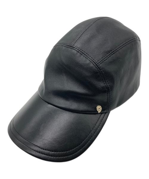 HELEN KAMINSKI（ヘレンカミンスキー）HELEN KAMINSKI (ヘレンカミンスキー) レザーキャップ ブラックの古着・服飾アイテム