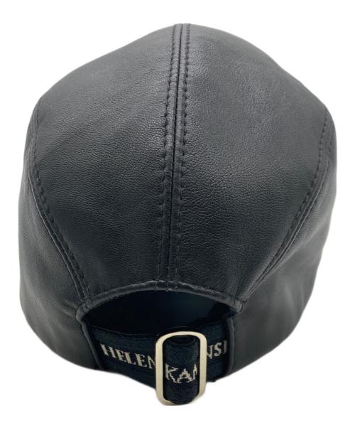 HELEN KAMINSKI（ヘレンカミンスキー）HELEN KAMINSKI (ヘレンカミンスキー) レザーキャップ ブラックの古着・服飾アイテム