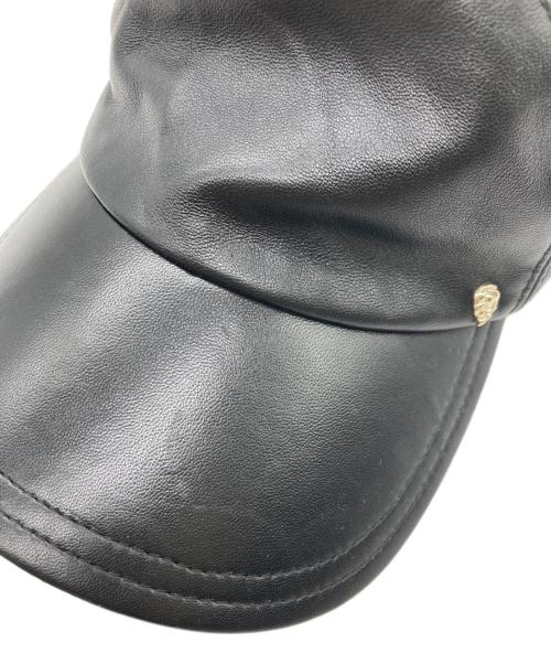 HELEN KAMINSKI（ヘレンカミンスキー）HELEN KAMINSKI (ヘレンカミンスキー) レザーキャップ ブラックの古着・服飾アイテム