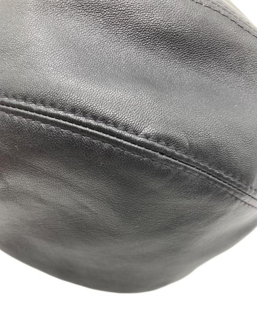 HELEN KAMINSKI（ヘレンカミンスキー）HELEN KAMINSKI (ヘレンカミンスキー) レザーキャップ ブラックの古着・服飾アイテム