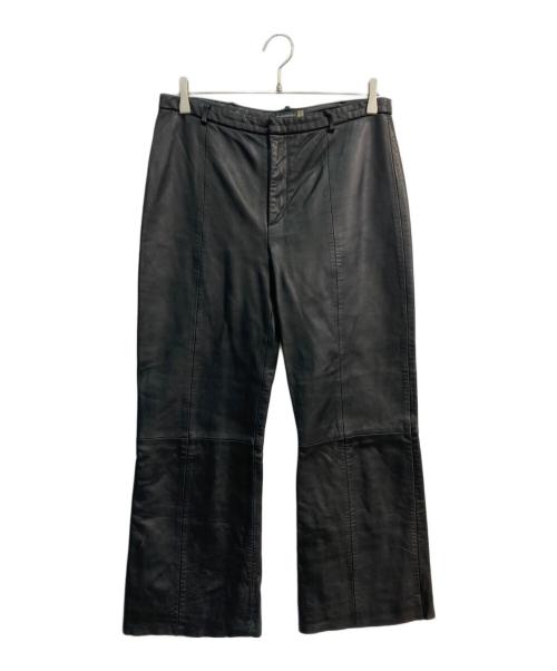 BANANA REPUBLIC（バナナリパブリック）BANANA REPUBLIC (バナナリパブリック) フレアレザーパンツ　 00‘s　112162 ブラック サイズ:12Pの古着・服飾アイテム