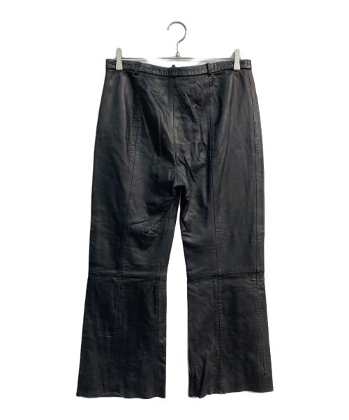 BANANA REPUBLIC（バナナリパブリック）BANANA REPUBLIC (バナナリパブリック) フレアレザーパンツ　 00‘s　112162 ブラック サイズ:12Pの古着・服飾アイテム