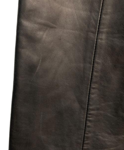 BANANA REPUBLIC（バナナリパブリック）BANANA REPUBLIC (バナナリパブリック) フレアレザーパンツ　 00‘s　112162 ブラック サイズ:12Pの古着・服飾アイテム