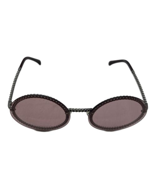 CHANEL（シャネル）CHANEL (シャネル) サングラス チェーンモチーフ メガネチェーン パープル サイズ:58口18の古着・服飾アイテム
