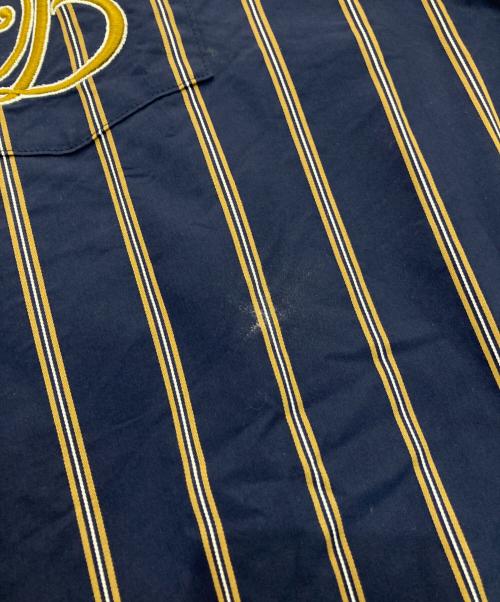 BlackEyePatch（ブラックアイパッチ）BlackEyePatch (ブラックアイパッチ) ストライプシャツ ネイビー サイズ:Lの古着・服飾アイテム