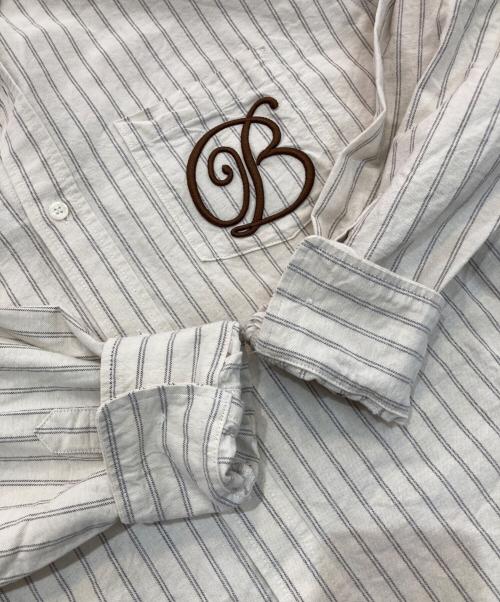 BlackEyePatch（ブラックアイパッチ）BlackEyePatch (ブラックアイパッチ) ストライプシャツ アイボリー サイズ:XLの古着・服飾アイテム