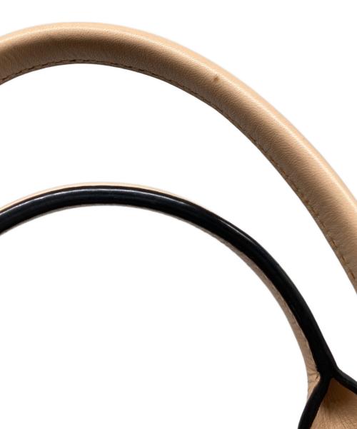 Kate Spade（ケイトスペード）Kate Spade (ケイトスペード) キャンバスレザーボーダートートバッグ ホワイト×ネイビーの古着・服飾アイテム