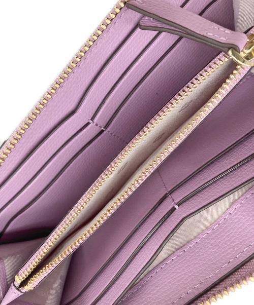 Kate Spade（ケイトスペード）Kate Spade (ケイトスペード) フシルビア グラフィック クローバー アップリケ スリム コンチネンタル ウォレット パープルの古着・服飾アイテム