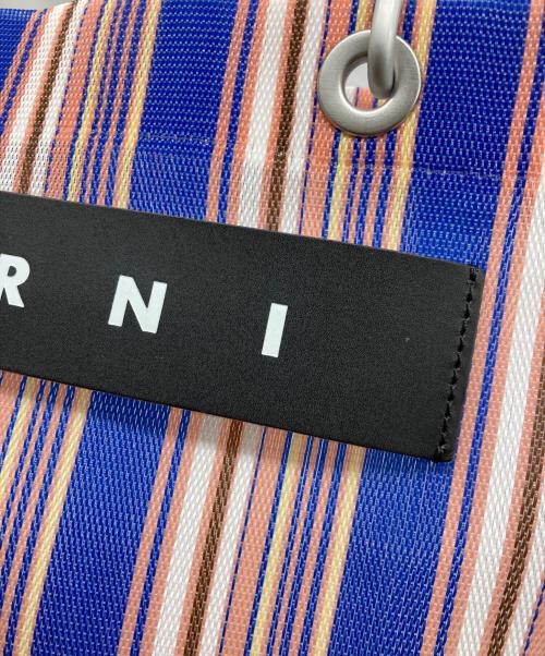 MARNI（マルニ）MARNI (マルニ) MARNI MARKET STRIPE BAG ブルー×ホワイトの古着・服飾アイテム