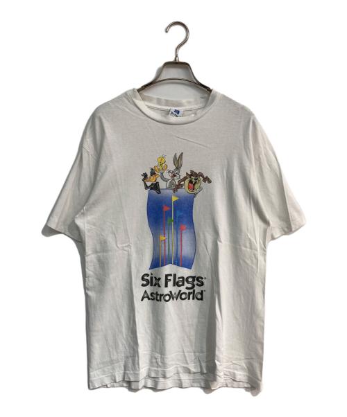 SixFlags（シックスフラッグ）sixflags (シックスフラッグ) プリントTシャツ ホワイト サイズ:-の古着・服飾アイテム