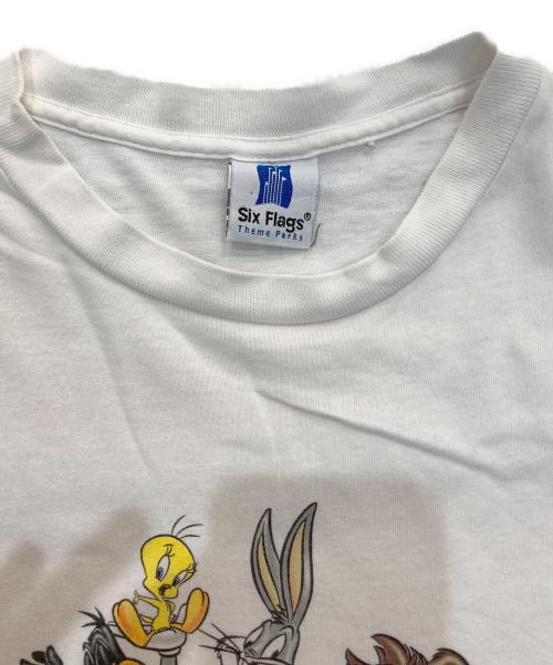 SixFlags（シックスフラッグ）sixflags (シックスフラッグ) プリントTシャツ ホワイト サイズ:-の古着・服飾アイテム