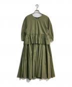 house of lotusハウスオブロータス）の古着「フリルロングワンピース」｜グリーン