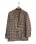 LARDINI（ラルディーニ）の古着「ウールリネンチェックテーラードジャケット」｜ブラウン
