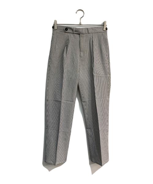 G.T.A（ジーティーアー）G.T.A (ジーティーアー) SERGIO ST シアサッカーパンツ ホワイト×ブラック サイズ:42の古着・服飾アイテム