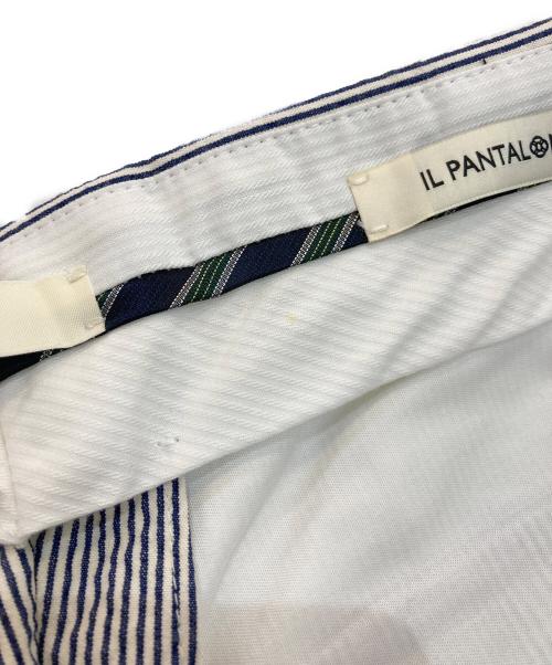 G.T.A（ジーティーアー）G.T.A (ジーティーアー) SERGIO ST シアサッカーパンツ ホワイト×ブラック サイズ:42の古着・服飾アイテム