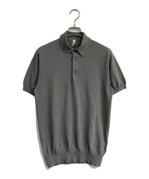 BRIEFING（ブリーフィング）BRIEFING (ブリーフィング) WASHABLE HS KNIT POLO グレー サイズ:Mの古着・服飾アイテム