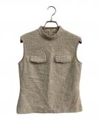 L'Orロル）の古着「Summer Tweed Blouse」｜ベージュ