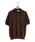 MOONCASTLE×Maker's Shirt 鎌倉ムーンキャッスル×メーカーズシャツカマクラ）の古着「リブポロシャツ」｜ブラウン