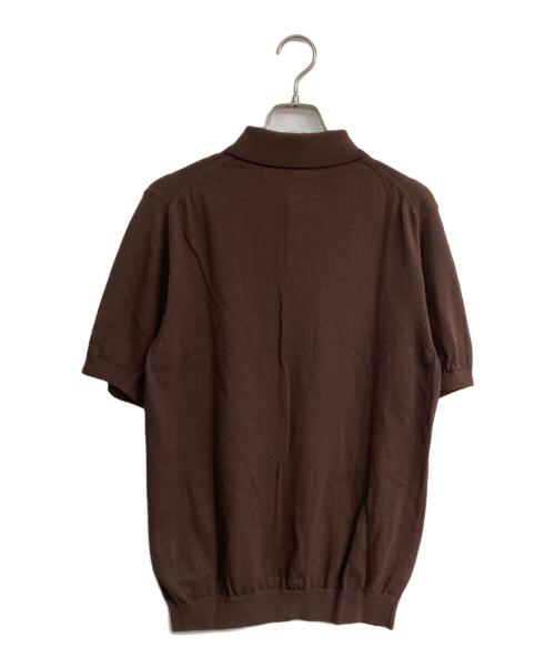 MOONCASTLE（ムーンキャッスル）mooncastle (ムーンキャッスル) Maker's Shirt 鎌倉 (メーカーズシャツカマクラ) リブポロシャツ ブラウン サイズ:Lの古着・服飾アイテム