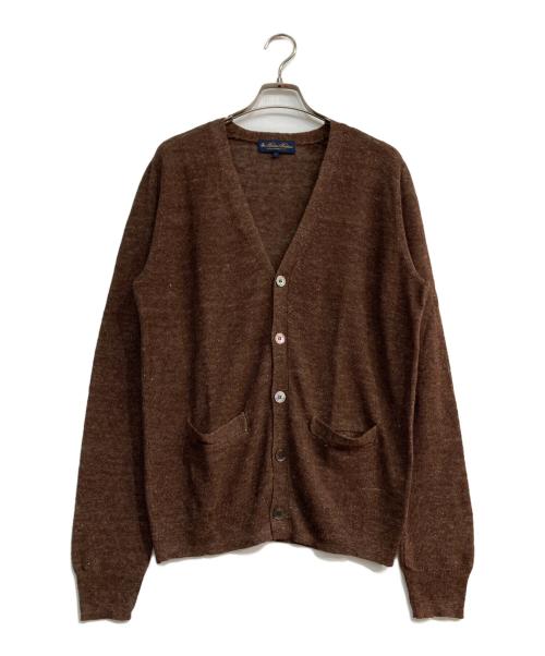 BROOKS BROTHERS（ブルックスブラザーズ）BROOKS BROTHERS (ブルックスブラザーズ) リネンニットカーディガン ブラウン サイズ:Sの古着・服飾アイテム