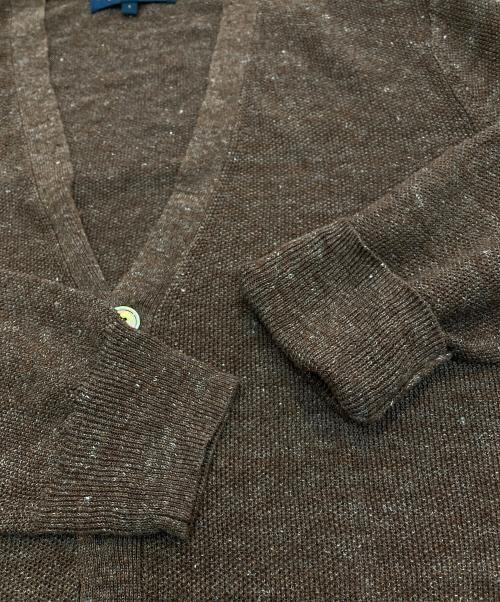 BROOKS BROTHERS（ブルックスブラザーズ）BROOKS BROTHERS (ブルックスブラザーズ) リネンニットカーディガン ブラウン サイズ:Sの古着・服飾アイテム
