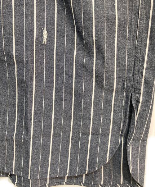 MACKINTOSH LONDON（マッキントッシュ ロンドン）MACKINTOSH LONDON (マッキントッシュ ロンドン) オルタネイトストライプバンドカラーシャツ　G1M34-502-28 ネイビー サイズ:Lの古着・服飾アイテム