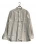 MACKINTOSH LONDON（マッキントッシュ ロンドン）の古着「オルタネイトストライプバンドカラーシャツ　G1M34-502-03」｜アイボリー