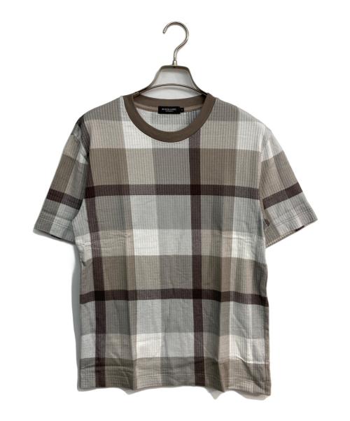 BLACK LABEL CRESTBRIDGE（ブラックレーベル クレストブリッジ）BLACK LABEL CRESTBRIDGE (ブラックレーベル クレストブリッジ) チェック柄Tシャツ ベージュ サイズ:Mの古着・服飾アイテム