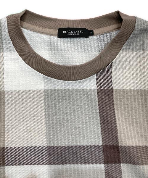 BLACK LABEL CRESTBRIDGE（ブラックレーベル クレストブリッジ）BLACK LABEL CRESTBRIDGE (ブラックレーベル クレストブリッジ) チェック柄Tシャツ ベージュ サイズ:Mの古着・服飾アイテム