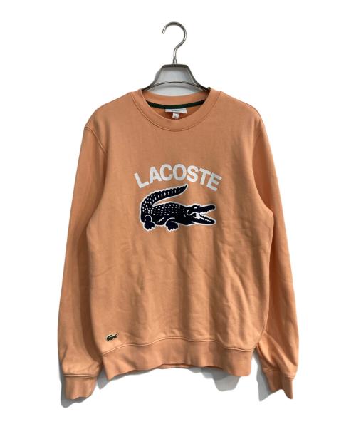 LACOSTE（ラコステ）LACOSTE (ラコステ) ビッグクロックカレッジロゴクルーネックスウェット トレーナー　SH9689 オレンジ サイズ:3の古着・服飾アイテム