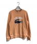 LACOSTE（ラコステ）の古着「ビッグクロックカレッジロゴクルーネックスウェット トレーナー　SH9689」｜オレンジ