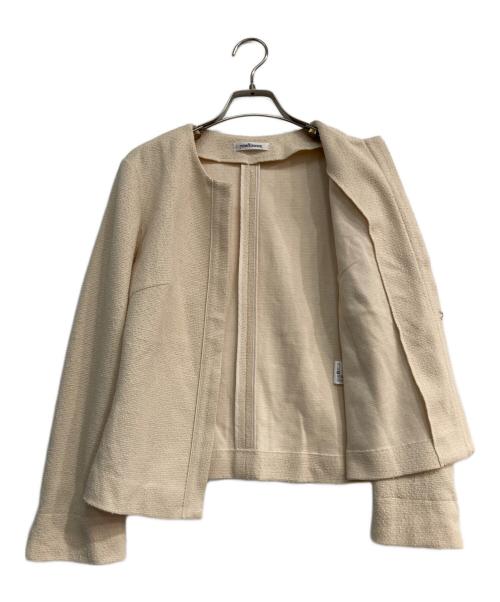 NEWYORKER（ニューヨーカー）NEWYORKER (ニューヨーカー) バルキーツィード ジャケット　51-81-9554 ベージュ サイズ:Mの古着・服飾アイテム