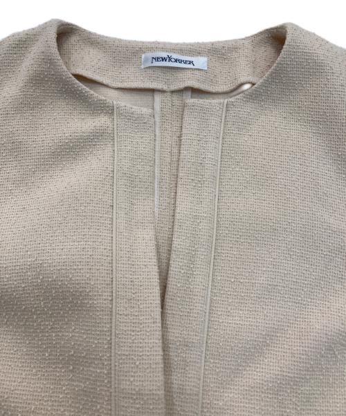 NEWYORKER（ニューヨーカー）NEWYORKER (ニューヨーカー) バルキーツィード ジャケット　51-81-9554 ベージュ サイズ:Mの古着・服飾アイテム