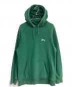 stussyステューシー）の古着「プルオーバーパーカー」｜グリーン