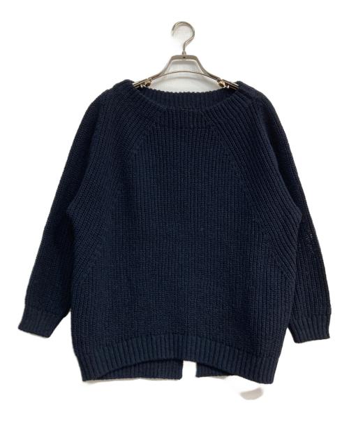 MUSE de Deuxieme Classe（ミューズ ドゥーズィエム クラス）MUSE de Deuxieme Classe (ミューズ ドゥーズィエム クラス) Lily Linen アゼプルオーバー　22-080-500-4040-1-0 ネイビー サイズ:Freeの古着・服飾アイテム