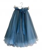 la belle etudeラベルエチュード）の古着「チュール ボリューム フレアスカート　ETSND0519001」｜ブルー