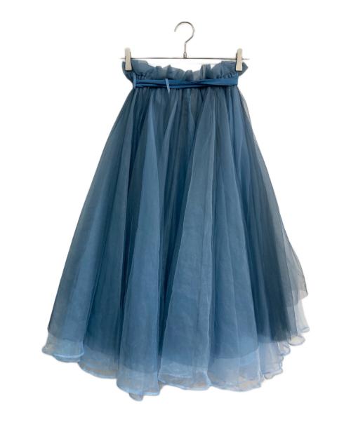 la belle etude（ラベルエチュード）la belle Etude (ラベルエチュード) チュール ボリューム フレアスカート　ETSND0519001 ブルー サイズ:Freeの古着・服飾アイテム
