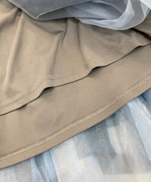 la belle etude（ラベルエチュード）la belle Etude (ラベルエチュード) チュール ボリューム フレアスカート　ETSND0519001 ブルー サイズ:Freeの古着・服飾アイテム