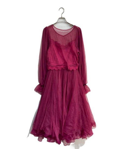 la belle etude（ラベルエチュード）la belle Etude (ラベルエチュード) ドレス ピンク サイズ:Freeの古着・服飾アイテム