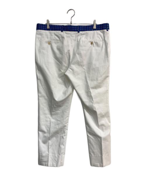 ALEXANDER McQUEEN（アレキサンダーマックイーン）ALEXANDER McQUEEN (アレキサンダーマックイーン) センタープレスパンツ　452543 ホワイト サイズ:54の古着・服飾アイテム