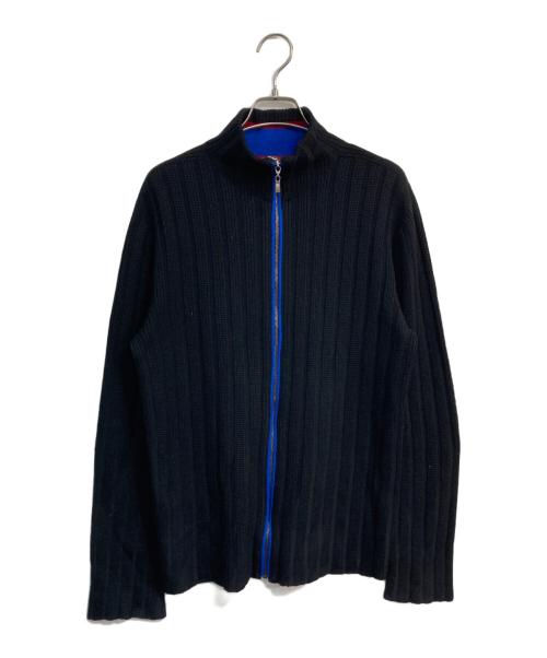 VERSACE（ヴェルサーチェ）VERSACE (ヴェルサーチェ) ジップニット ブラック サイズ:-の古着・服飾アイテム