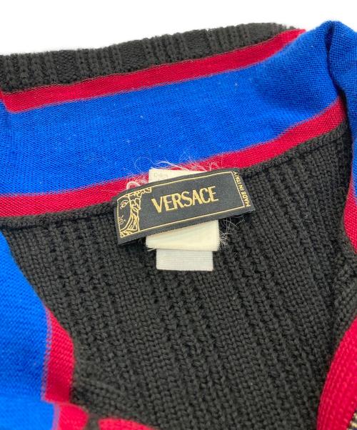VERSACE（ヴェルサーチェ）VERSACE (ヴェルサーチェ) ジップニット ブラック サイズ:-の古着・服飾アイテム