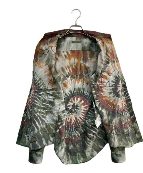 VALENTINO（ヴァレンティノ）VALENTINO (ヴァレンティノ) タイダイ柄ワッペンシャツ　LV3AB7713HH ブラウン×グリーン サイズ:37の古着・服飾アイテム