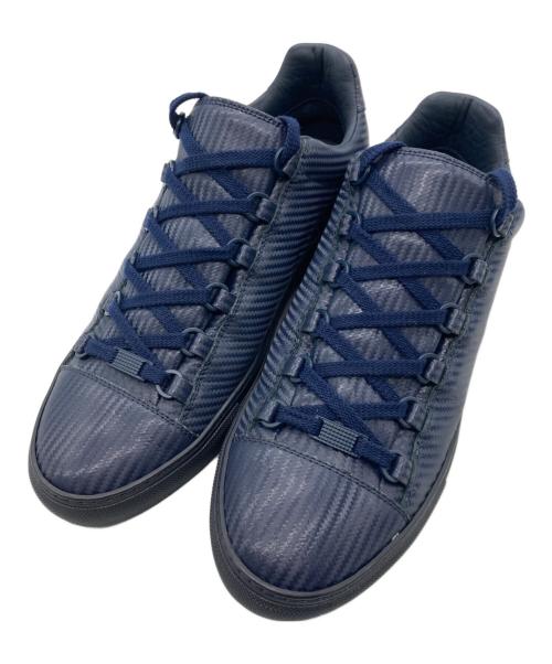 BALENCIAGA（バレンシアガ）BALENCIAGA (バレンシアガ) アリーナ レザースニーカー　412380 ネイビー サイズ:42の古着・服飾アイテム
